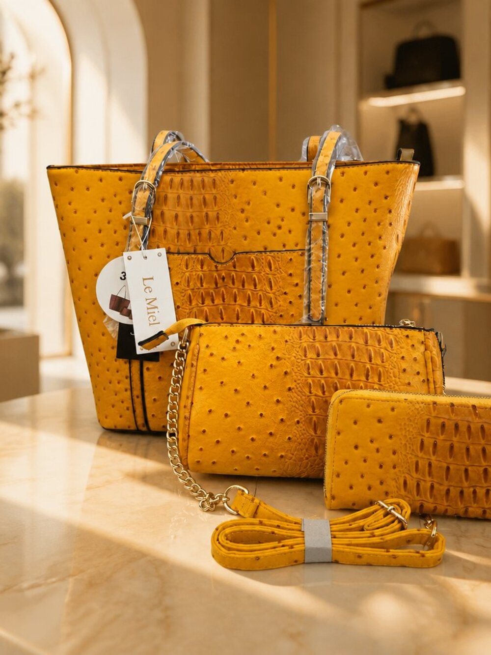 3 Piece Fashion Handbag Set